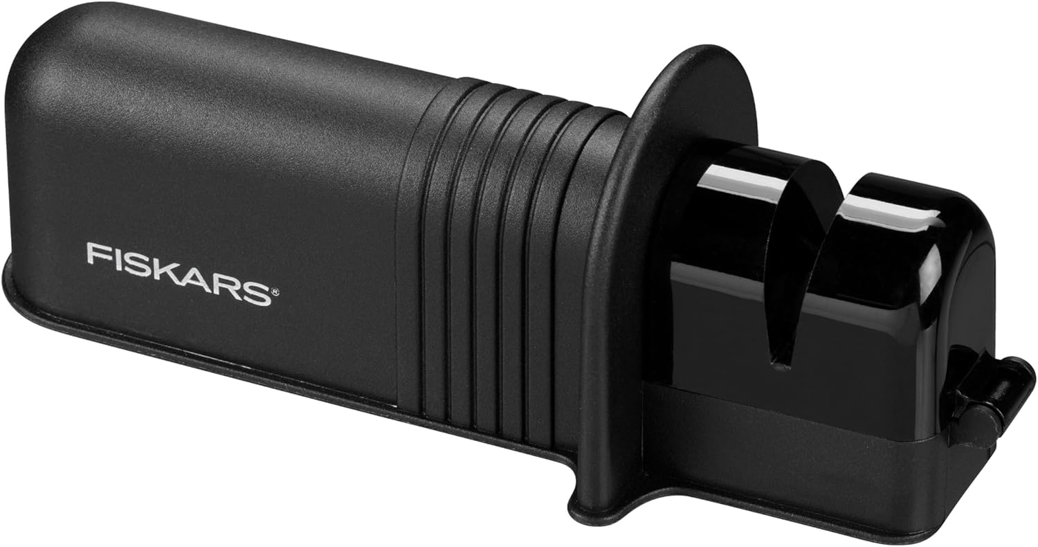 Fiskars Axe and Knife Blade Sharpener - Outdoor and Backyard Tools - Black