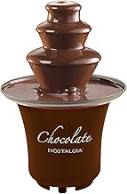 Nostalgia 3 Tier Electric Chocolate Fondue Fountain Machine for Parties - Melts Cheese, Queso, Candy, and Liqueur - Dip Strawberries, Apple Wedges, Vegetables, and More - 8-Ounce - Brown