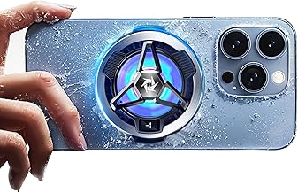Phone Cooler for Gaming, Magnetic Semiconductor Cooler for MagSafe iPhone 12 13 14 15 Series, Portable Cell Phone Cooling Fan Radiator for Android/Tablet/iPad