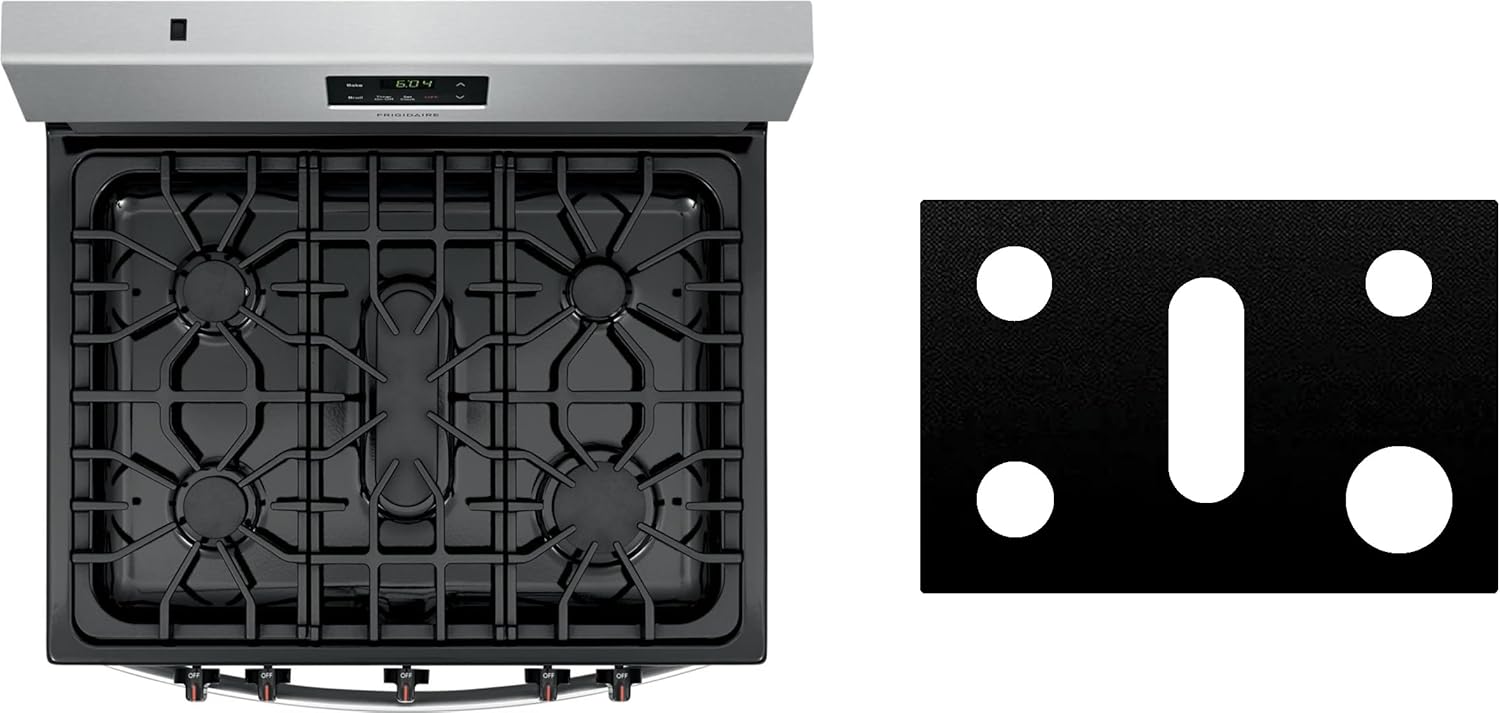 NXG Custom Fit Reusable Burner Liner for Frigidaire Gas Range Stove Protect Your Stovetop with this Splatter Guard Cover - GCFG3060BF