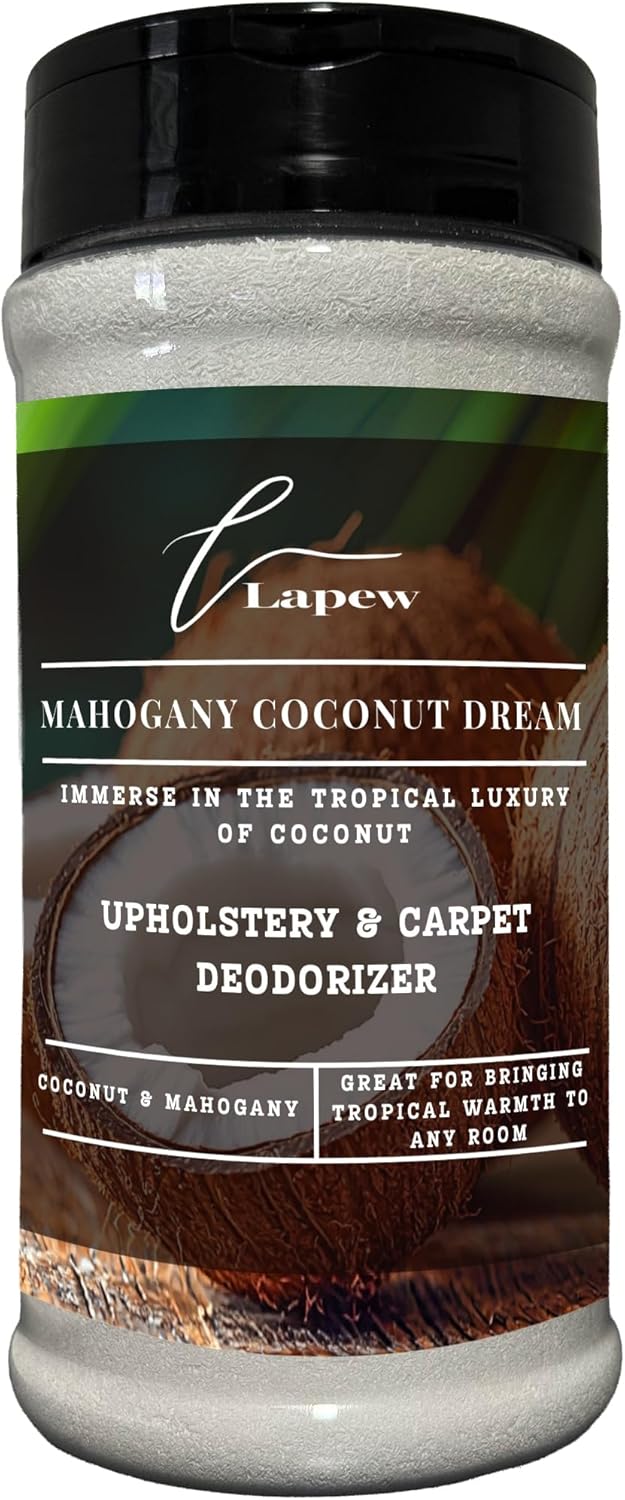 Mahogany Coconut Dream Carpet Freshener Powder: Powerful Odor Eliminator for Home, Upholstery Deodorizer, Carpet Deodorizer, Pet Urine, Cat Litter Box - Mahogany Coconut Dream Fragrance.