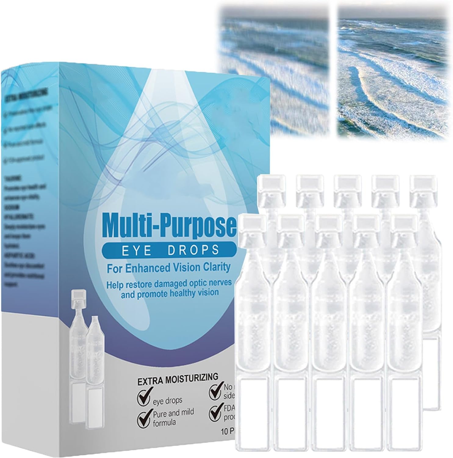 OptiviPro Multi-Purpose Eye Drops, OptiviPro Multi-Purpose Eye Drops - Sharpoptix Eye Drops, Multi-Purpose Eye Drops for Women Men (1 Pc)