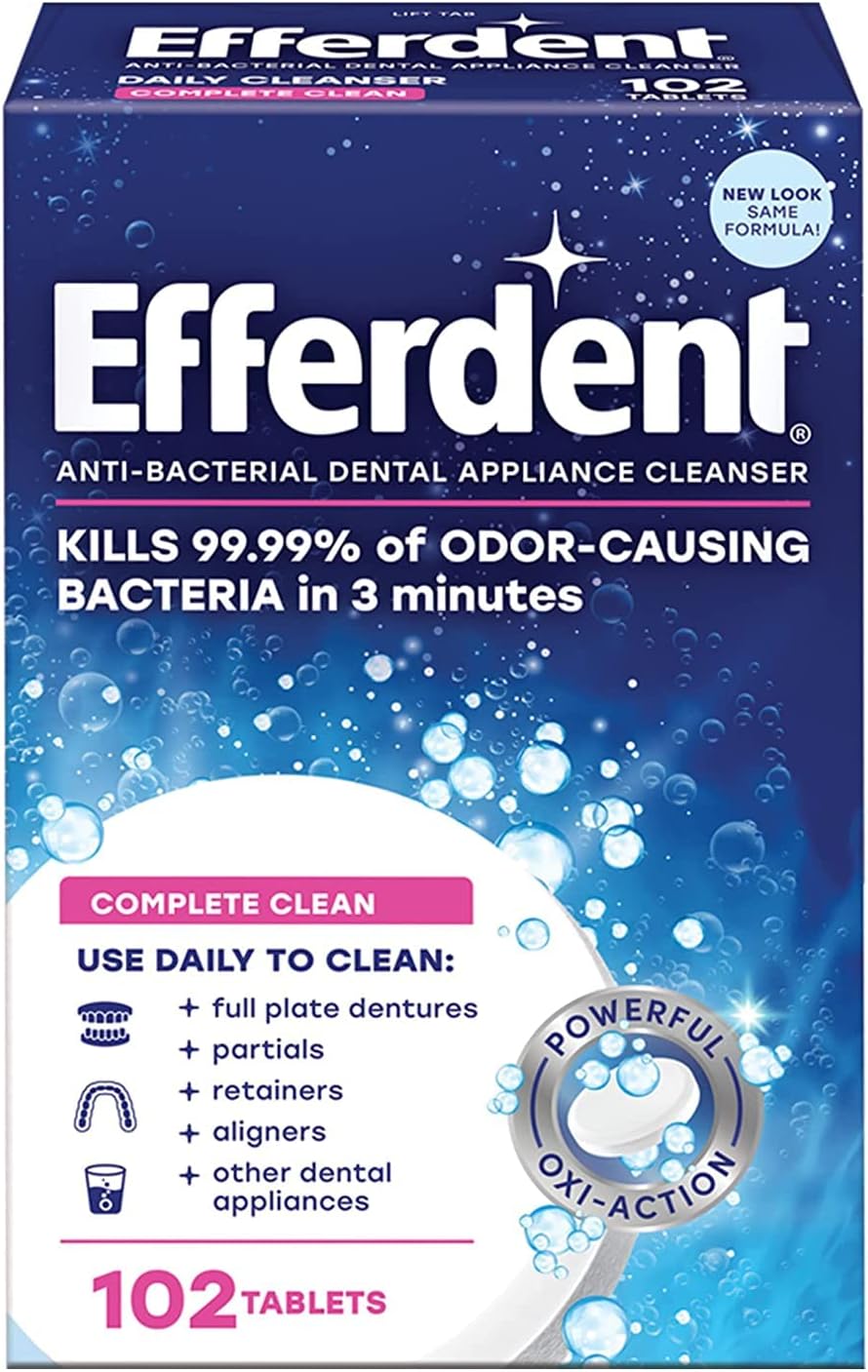 Efferdent Denture Cleaner, 102 ct