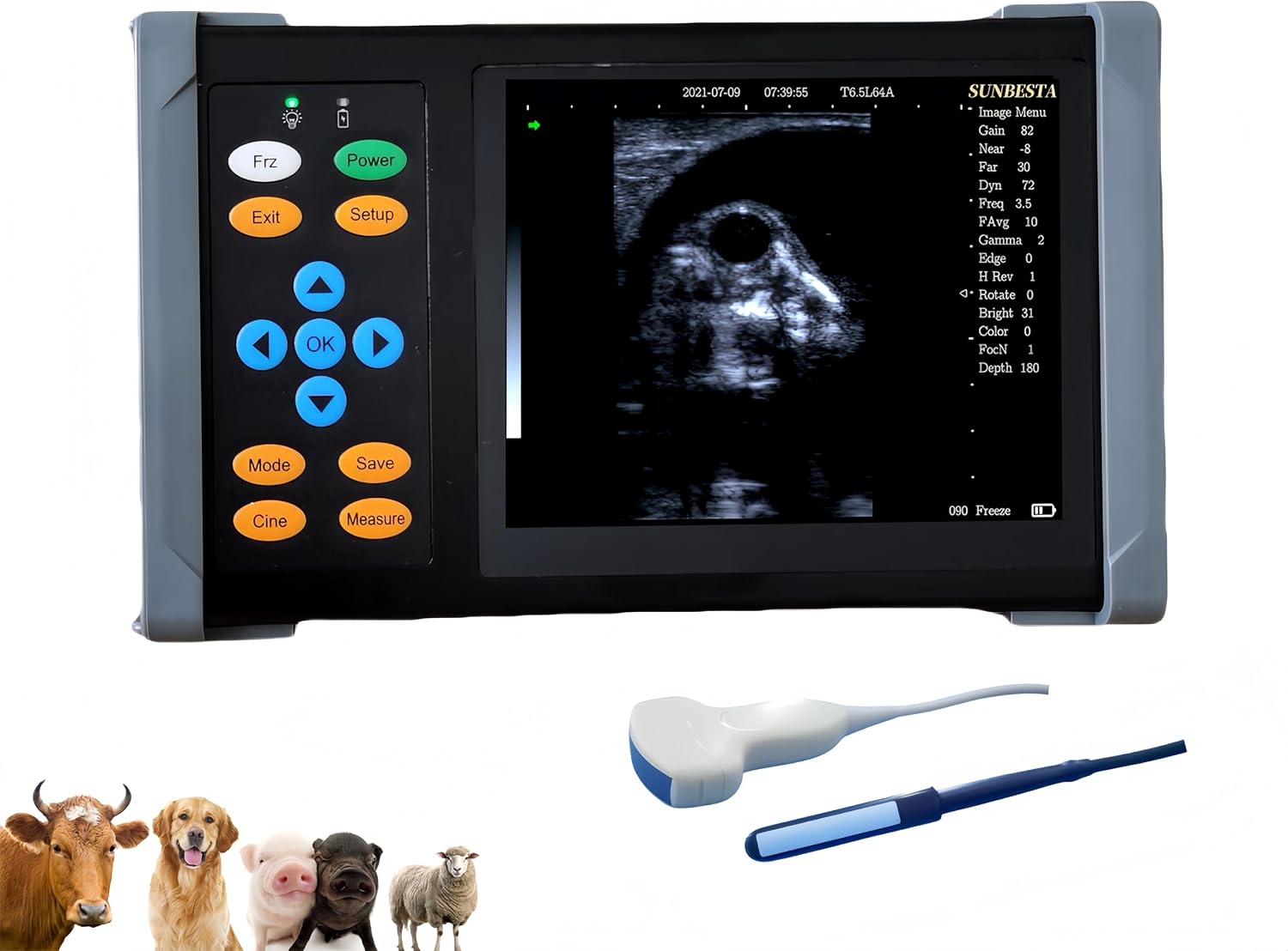 A20 Handheld Veterinary Ultrasound Machine, Portable Scanner