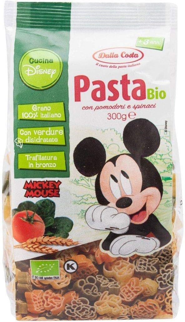 Dalla Costa Disney Mickey BIO Pasta (Three-Color Semolina), 300 g