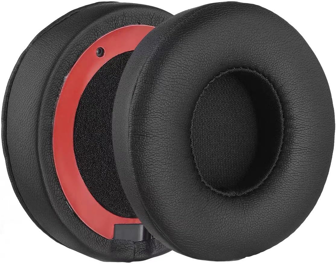 Ear Pads Compatible with Beats Solo 4 Bluetooth Wireless On-Ear Headphones, Protein Leather Solo 4 Ear Pads Cushions Replacement, Matte Black