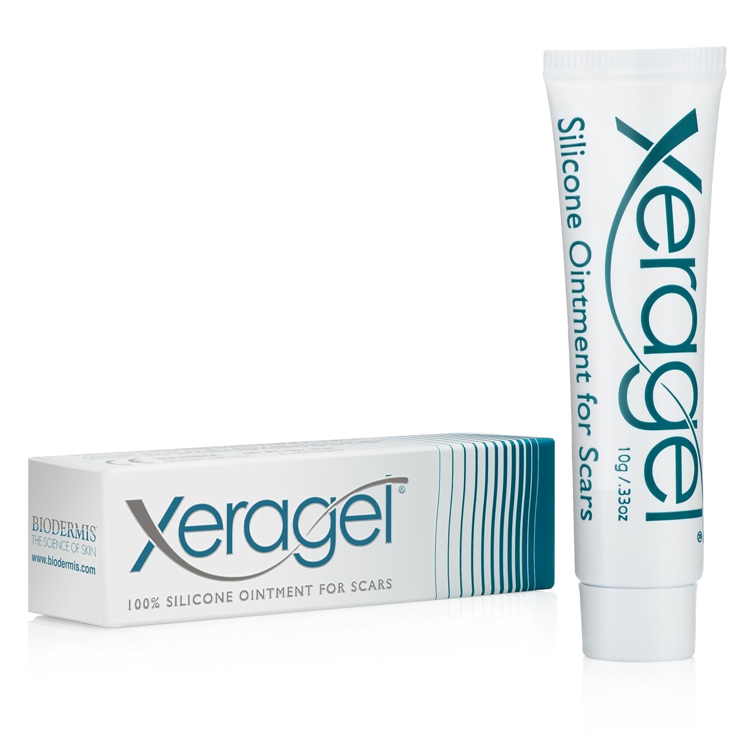 Xeragel 100% Silicone Scar Treatment Ointment 10g – Scar Gel for Smoother, Flatter Scars from Surgery, Burns, Acne & More - For Old & New Scars on Face, Neck & Hands - Hypoallergenic & Fragrance-free