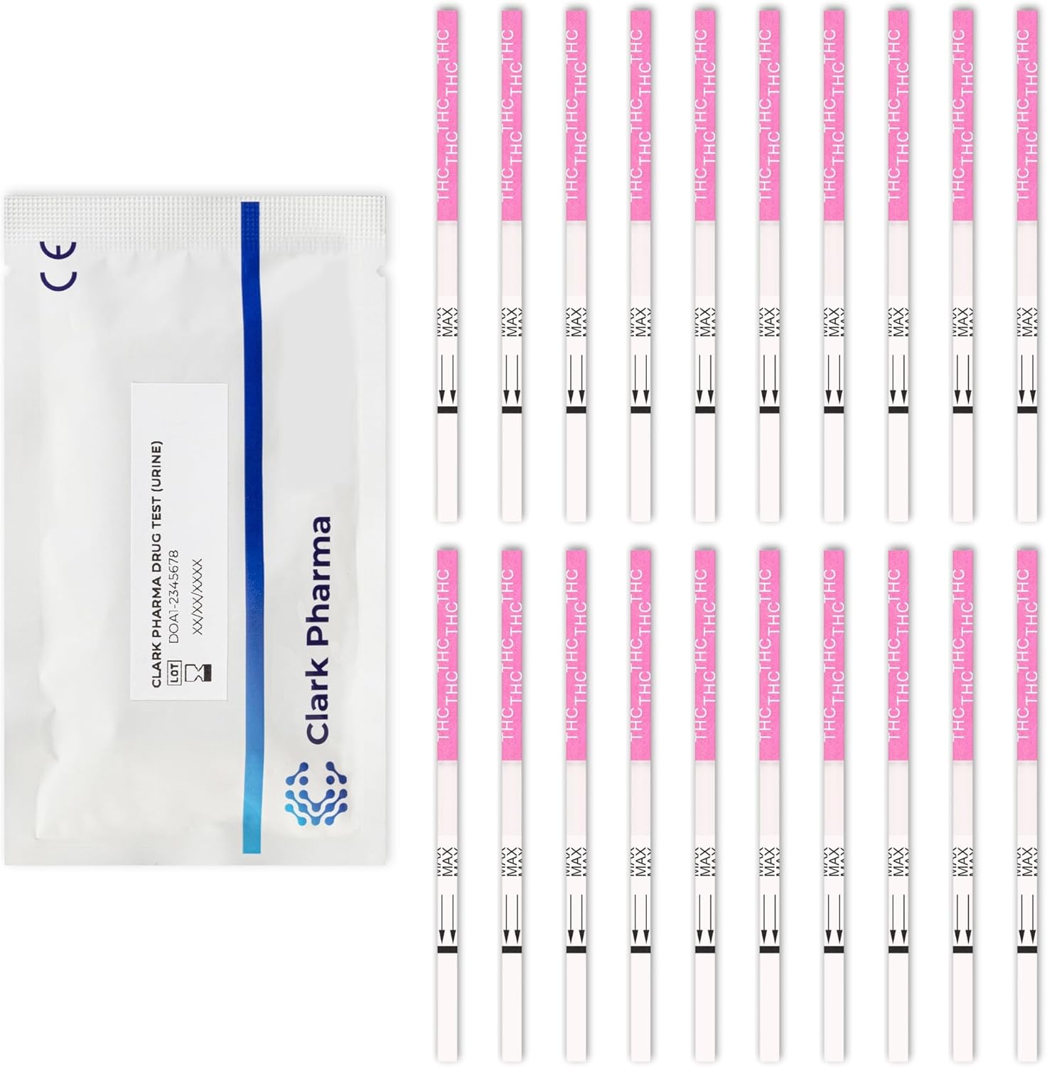 20 x Cannabis Drug Test Strips | Tests Urine for Cannabis | Marijuana Drug Instant Testing Kit Screener