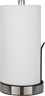 Kitchen Details Easy Tear Deluxe Paper Towel Holder Dispenser with Suspension Arm | Free Standing | Counter Top | Holds 1 Jumbo Roll | Black