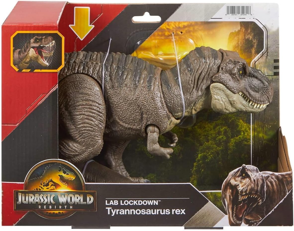 Jurassic Rebirth Tyrannosaurus Rex Lab Lockdown T-Rex Action Figure