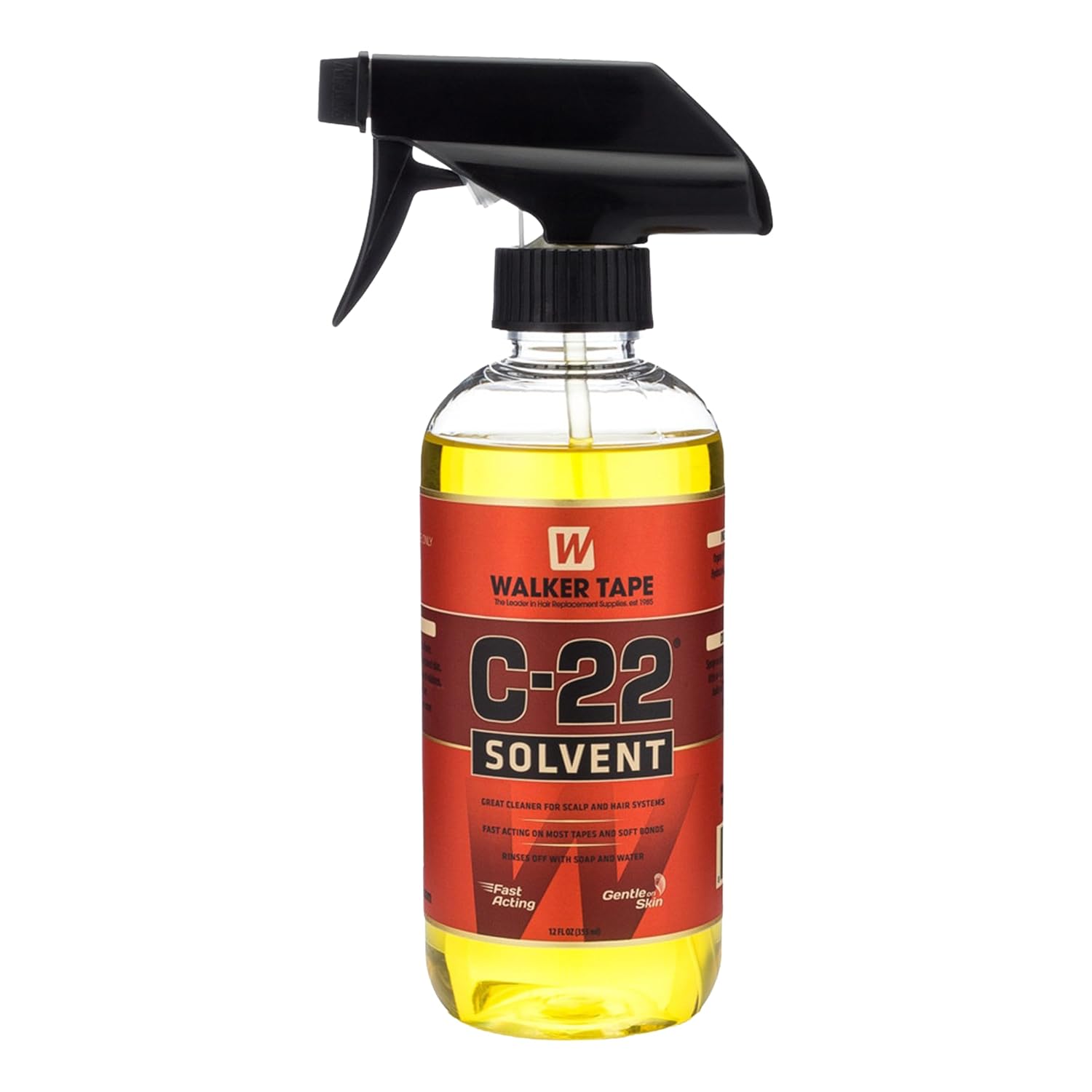 Walker Tape C-22 Adhesive Solvent Spray 12 oz, Fast-Acting Bond Remover for Wig Tape, Lace Systems, and Tape in Hair Extensions Human Hair, Quick Clean Wig & Hairpiece Adhesive Remover