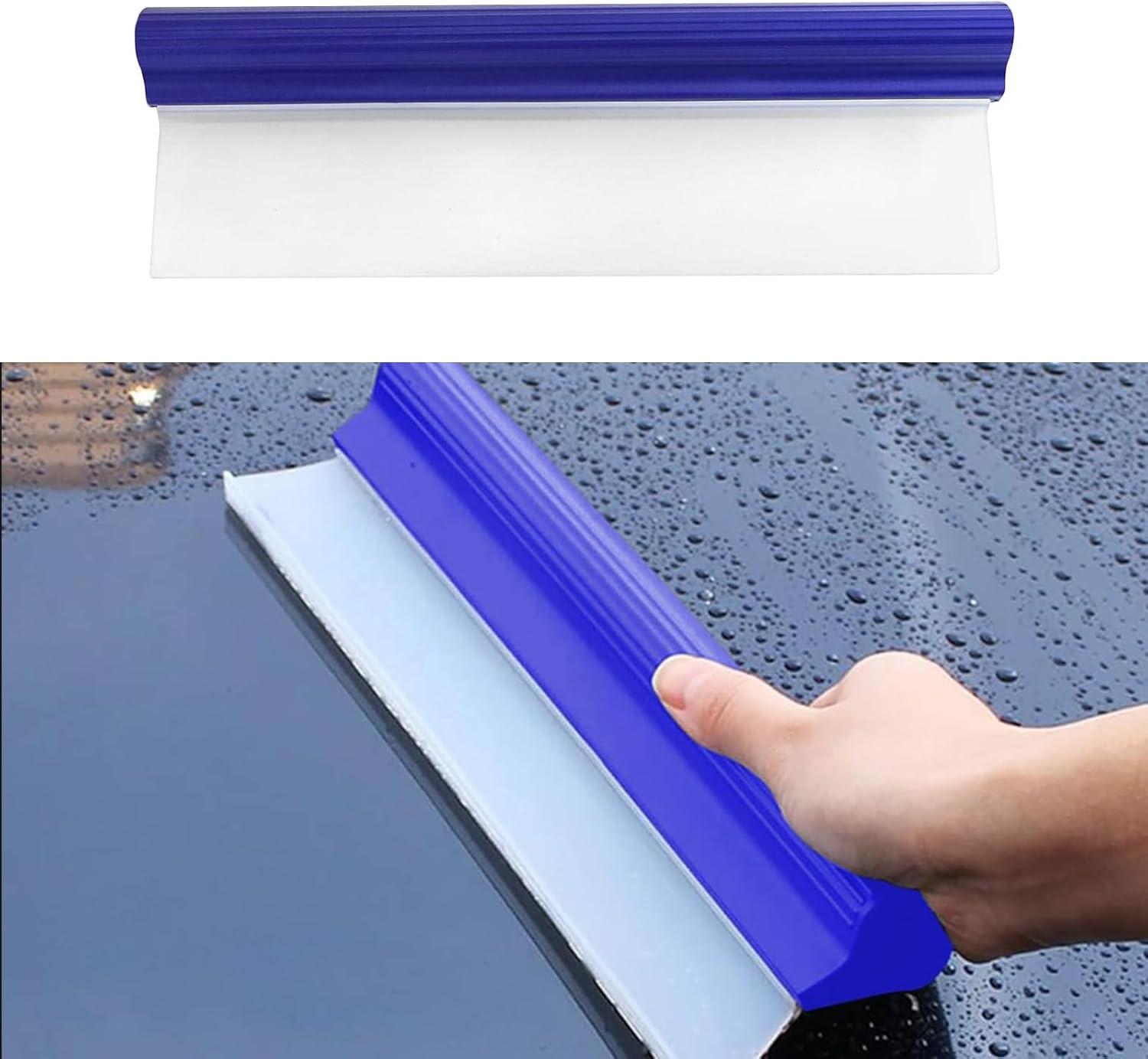 Professional Automotive Wiper Blade Squeegee, 12 inch 3-Layer Silicone Water Blade, Super Flexible T-Bar Squeegee Wiper, Car Handheld Quick Drying Squeegee for Glass or Home Windows