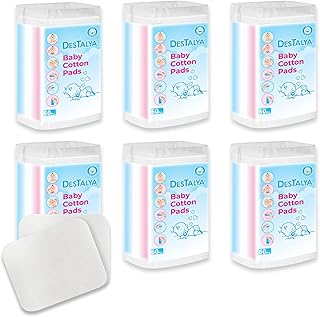 DESTALYA Baby Cotton Pads for Diaper Change | Large Cotton Squares | Cleansing Wipes | Soft Washcloths for Personal Care | Cotton Pads for Makeup Removal | Facial Cotton Pads (Maxi Pads 360)