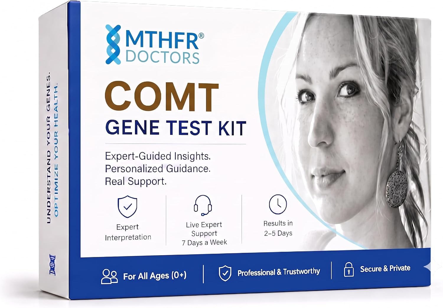 COMT Gene Methylation Test Collection Kit Comes with Results Interpretation and Live Support 7 Days a Week - Cheek Swab - Results in 2-5 Days.