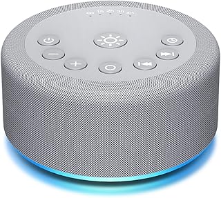 Sound Machine Night Light White Noise Machine 30 Non Looping Sounds 12 Lights 5 Timers 36 Adjustable Volume Memory Function Brown Noise Sleep Sounds Machine for Baby Kids Adult & Home Office Travel