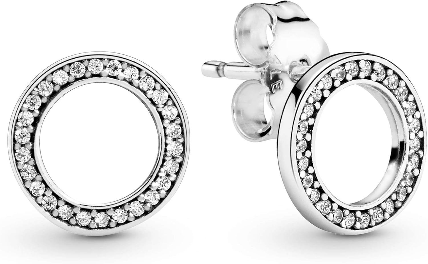 Pandora Signature Women's Sterling Silver Forever Pandora Cubic Zirconia Stud Earrings