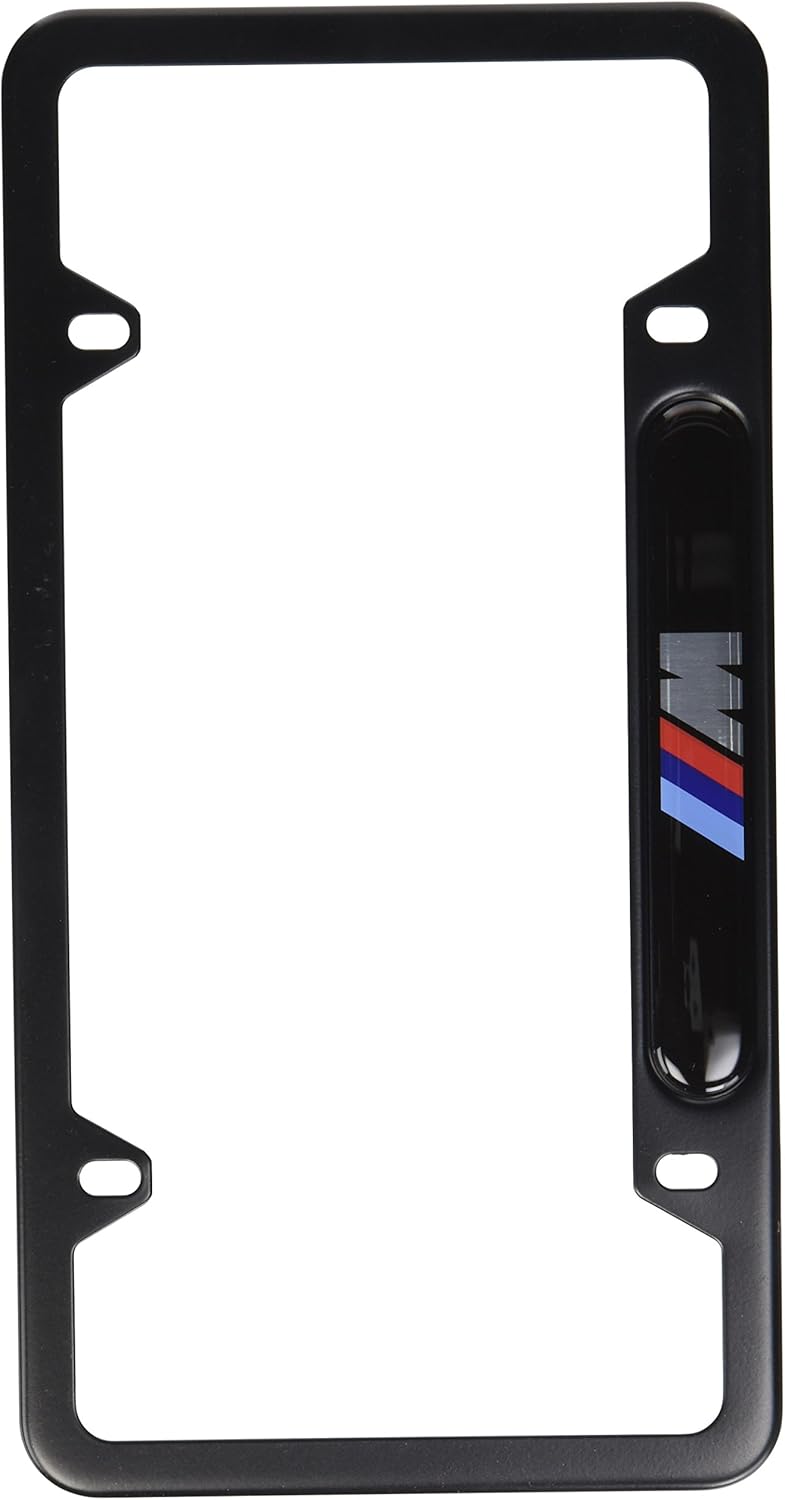 BMW Black Stainless Steel License Frame with M Logo