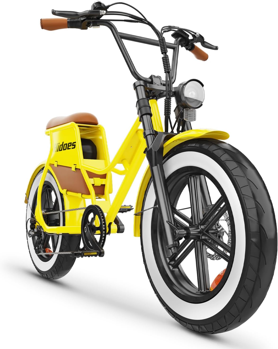 1000W Electric Bike – Moped Style Full Suspension Ebike, 20" Fat Tires, 30-50KM/H Speed, 40-60KM Range, 17AH Battery, All-Terrain Electric Motorcycle for Mountains, Snow, Sand & Road Riding