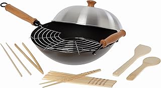Joyce Chen 22-9938, Pro Chef 14 Inch 10 Piece Excalibur Non-Stick Wok Set