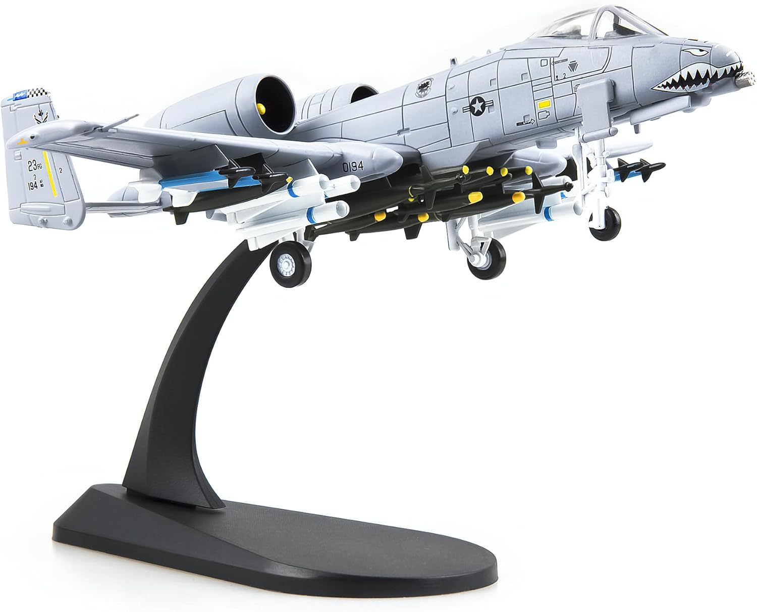 HANGOU 1/100 A-10 Thunderbolt Warthog Fighter Jet Plane Model Alloy Diecast Model Aircraft for Gift or Collection Model