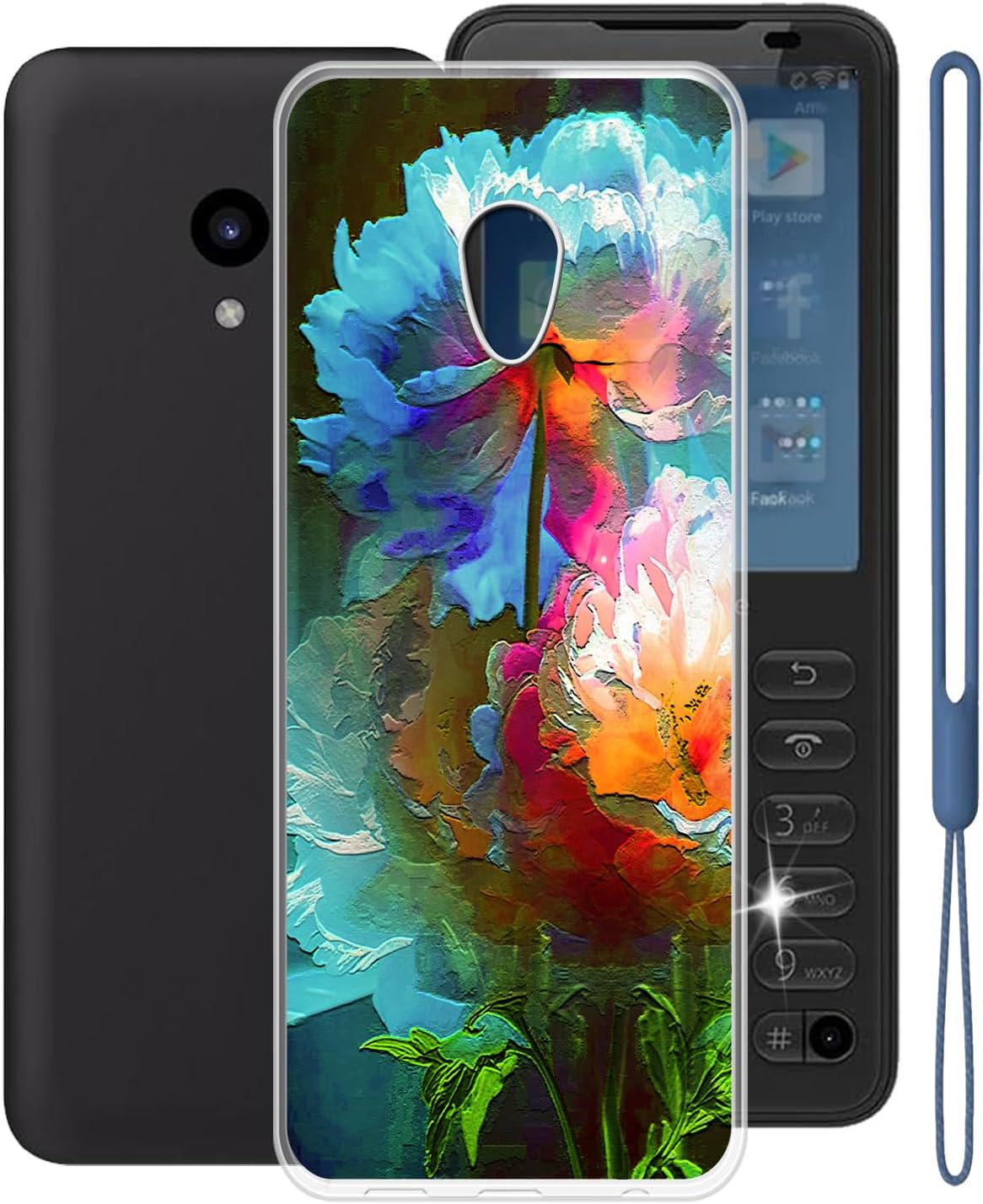 KJYFOANI Phone Case for Xiaomi Qin F21 Pro (2.80"), Shockproof Bumper Soft Shell Cases for Xiaomi Qin F21 Pro/Plus, Transparent Anti-Scratch Back Cover [Ultra Slim X Anti-Yellow] - Graffiti