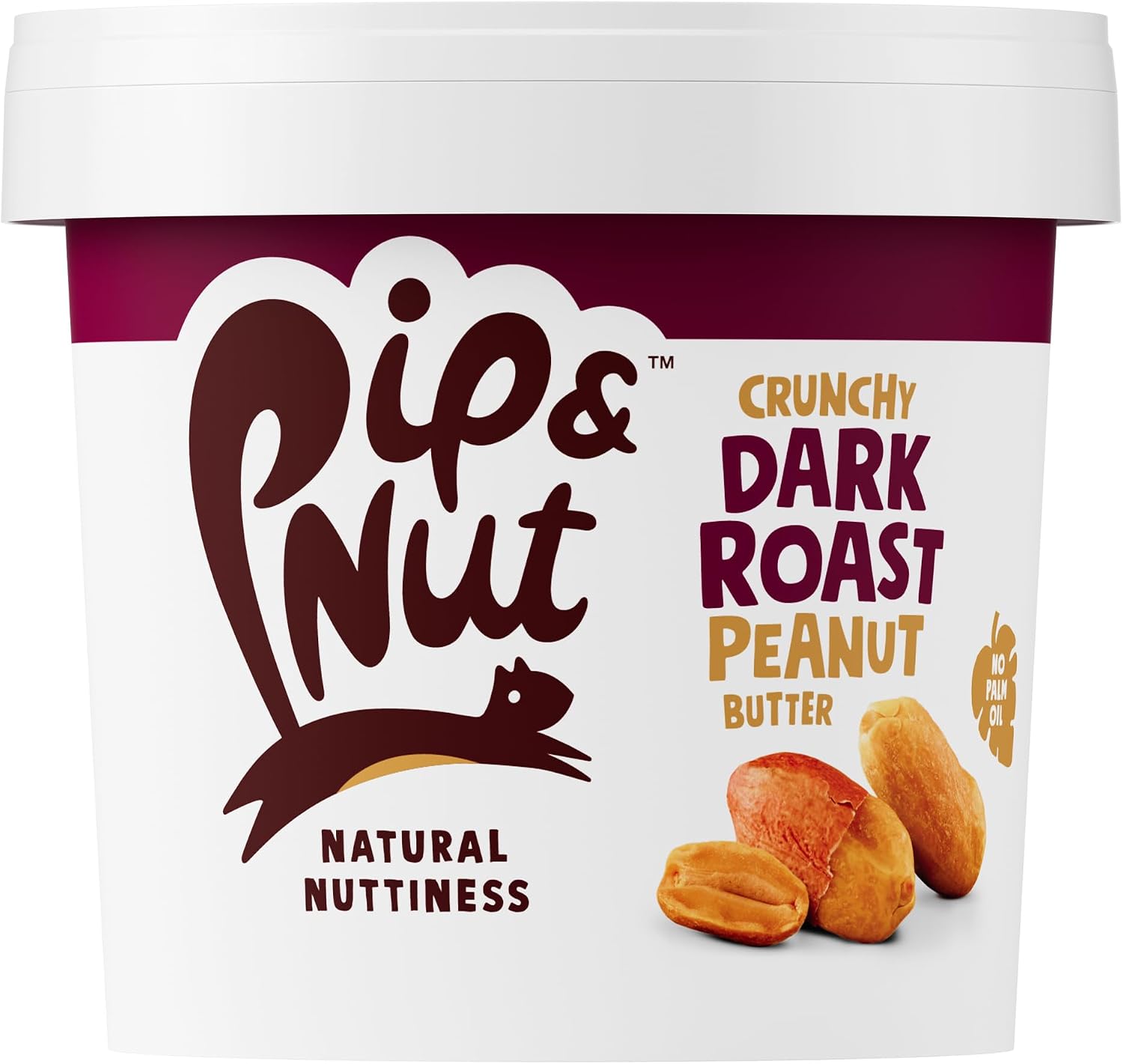 Pip & Nut Crunchy Peanut Butter, Dark Roast, 1kg