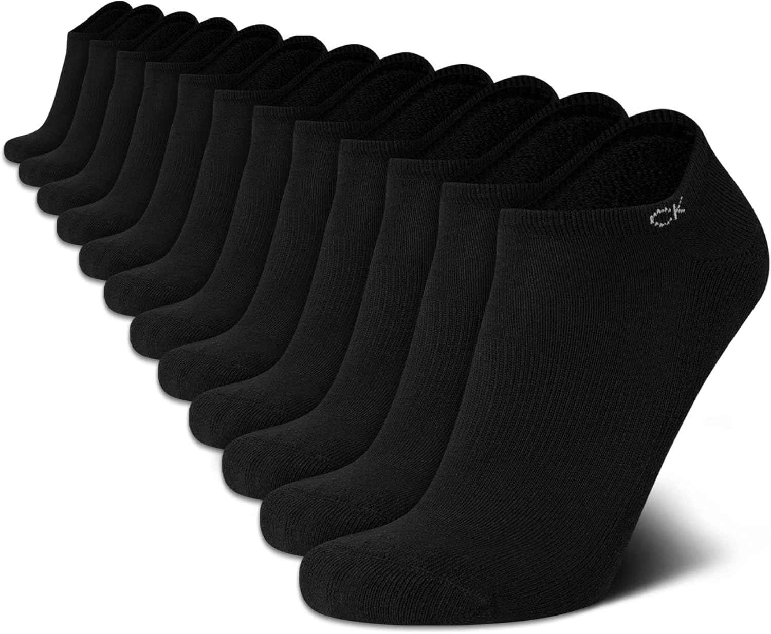 Calvin Klein Men's No Show Lightweight Cushioned Low Cut Socks - 12 Pack (Size: 7-12)