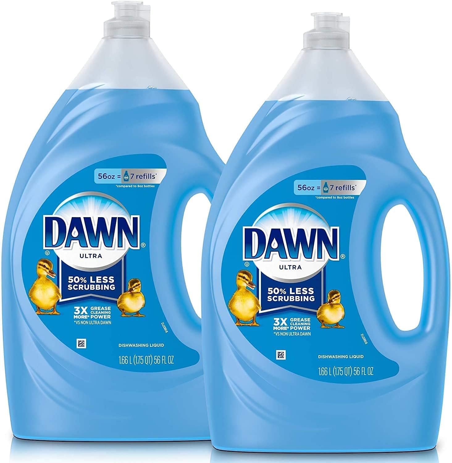 Dawn Dish Soap Ultra Dishwashing Liquid, Dish Soap Refill, Dish Detergent Liquid, Original Scent, 56 Fl Oz (Pack of 2)