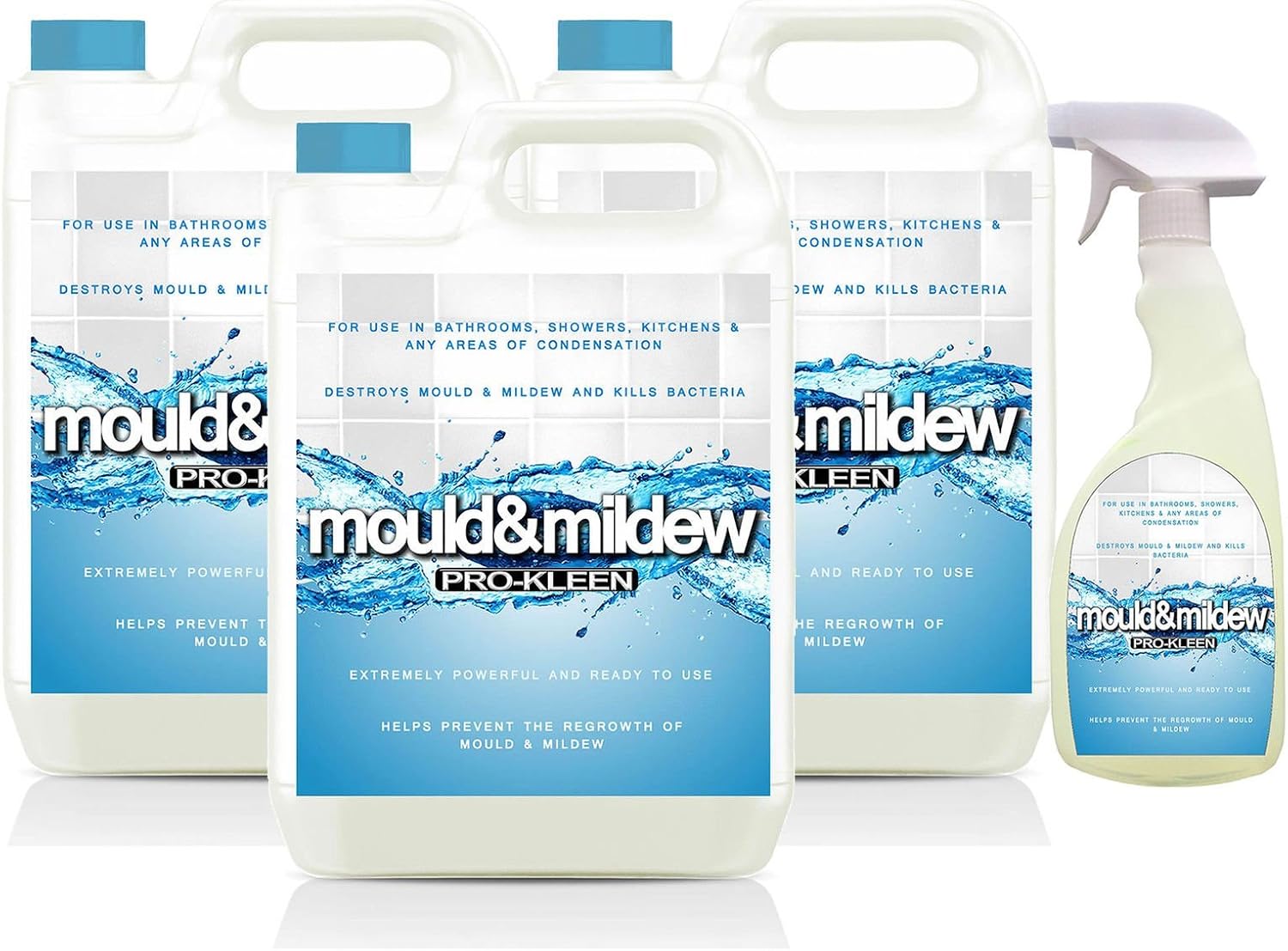 15L + 750ml of Pro-Kleen Mould & Mildew Remover, Killer & Cleaner - Super Concentrate Spray