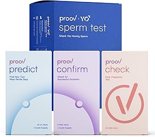 Proov Hers & His Fertility Starter Test Kit | Ovulation Predictor & Confirmation Test and Check Pregnancy Test for Women + Male Sperm at Home Test | Sperm Count & Motility Test for Men