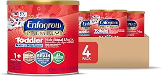Enfagrow PREMIUM Toddler Nutritional Drink, Natural Milk Flavor, Omega-3 DHA for Brain Support, Prebiotics & Vitamins for Immune Health, Non-GMO, Powder Can, 24 Oz (Pack of 1)