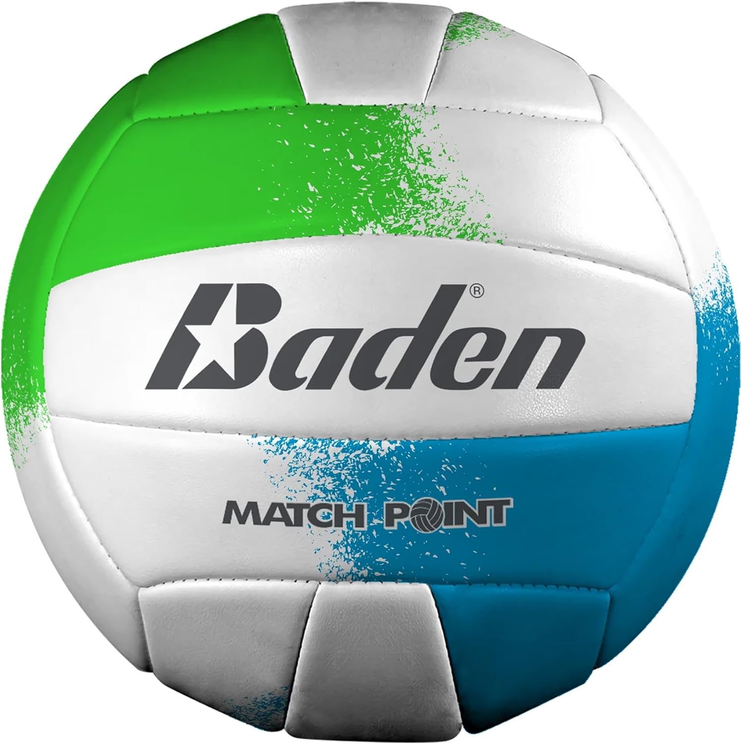 Baden Match Point Cushioned Synthetic LeatherOutdoor Recreation Backyard Volleyball + College Camp Ball All Ages Official Size 5