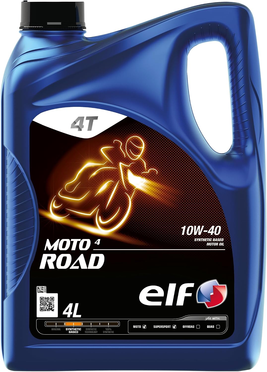 ELF Moto 4T Road 10W40 Motorcycle Oil 4-Stroke Engine Oil - API SN, JASO MA2-4L