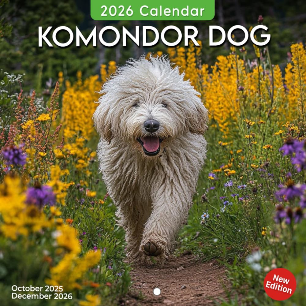 Komondor Dog Calendar 2026: Twelve months of unique coats and loyal companions