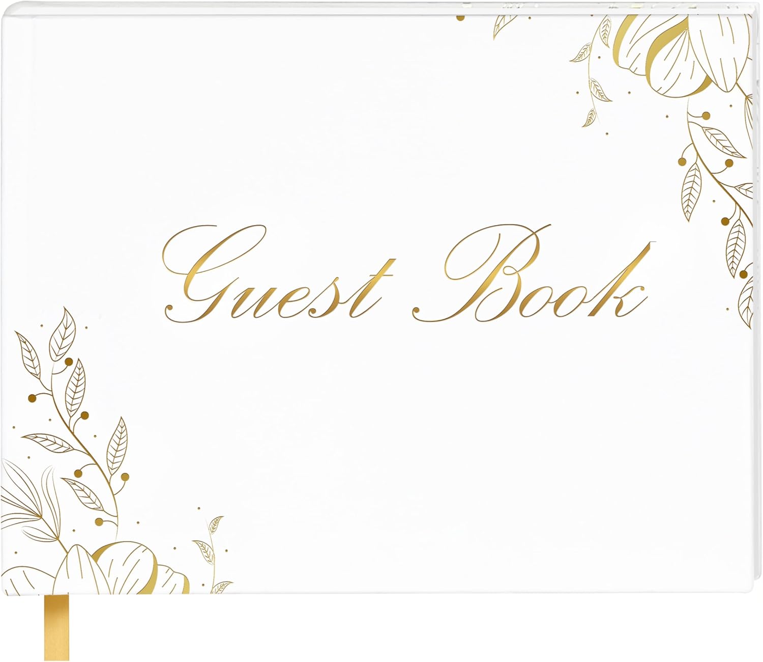 Wedding Guest Book, Gold Stamped Wedding Guest Book, Floral Guest Book Wedding Reception, Wedding Guestbook Floral Design, Wedding Book, Wedding Book Alternative, Beautiful Floral Guest Book