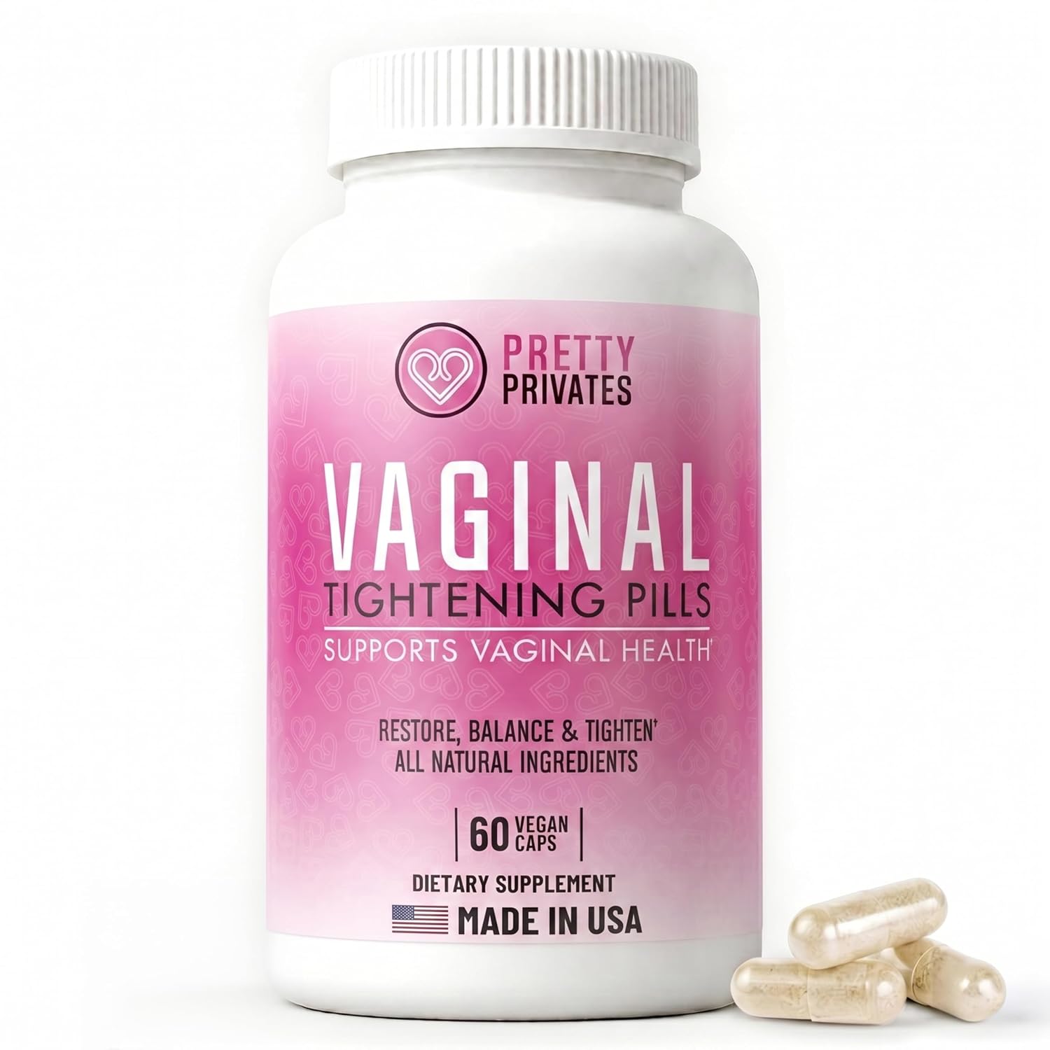 Pretty Privates Vaginal Moisture & Tightening Pills, 60 Capsules