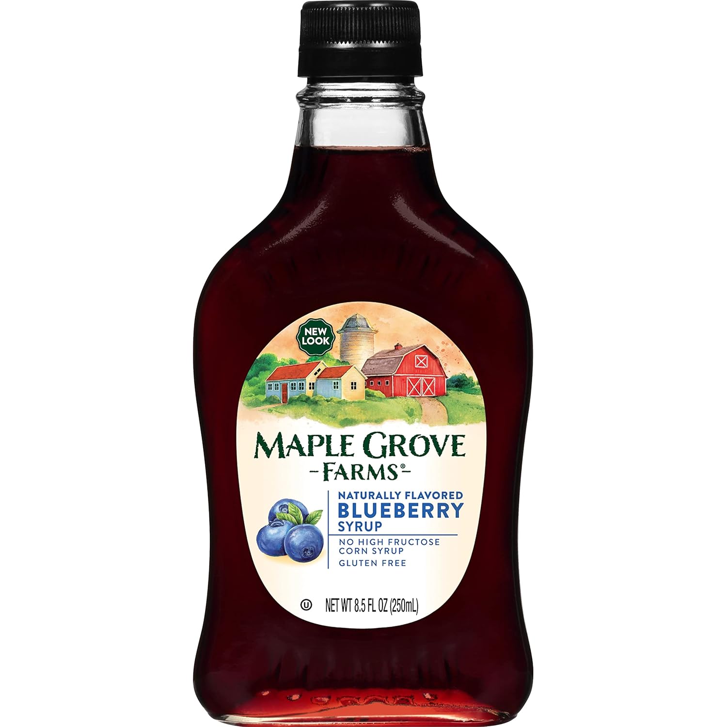 Maple Grove Farms Flavored Syrups, Blueberry, 8.5 Ounce