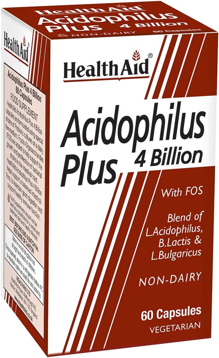 HealthAid Acidophilus Plus 4 Billion - 60 Vegicaps
