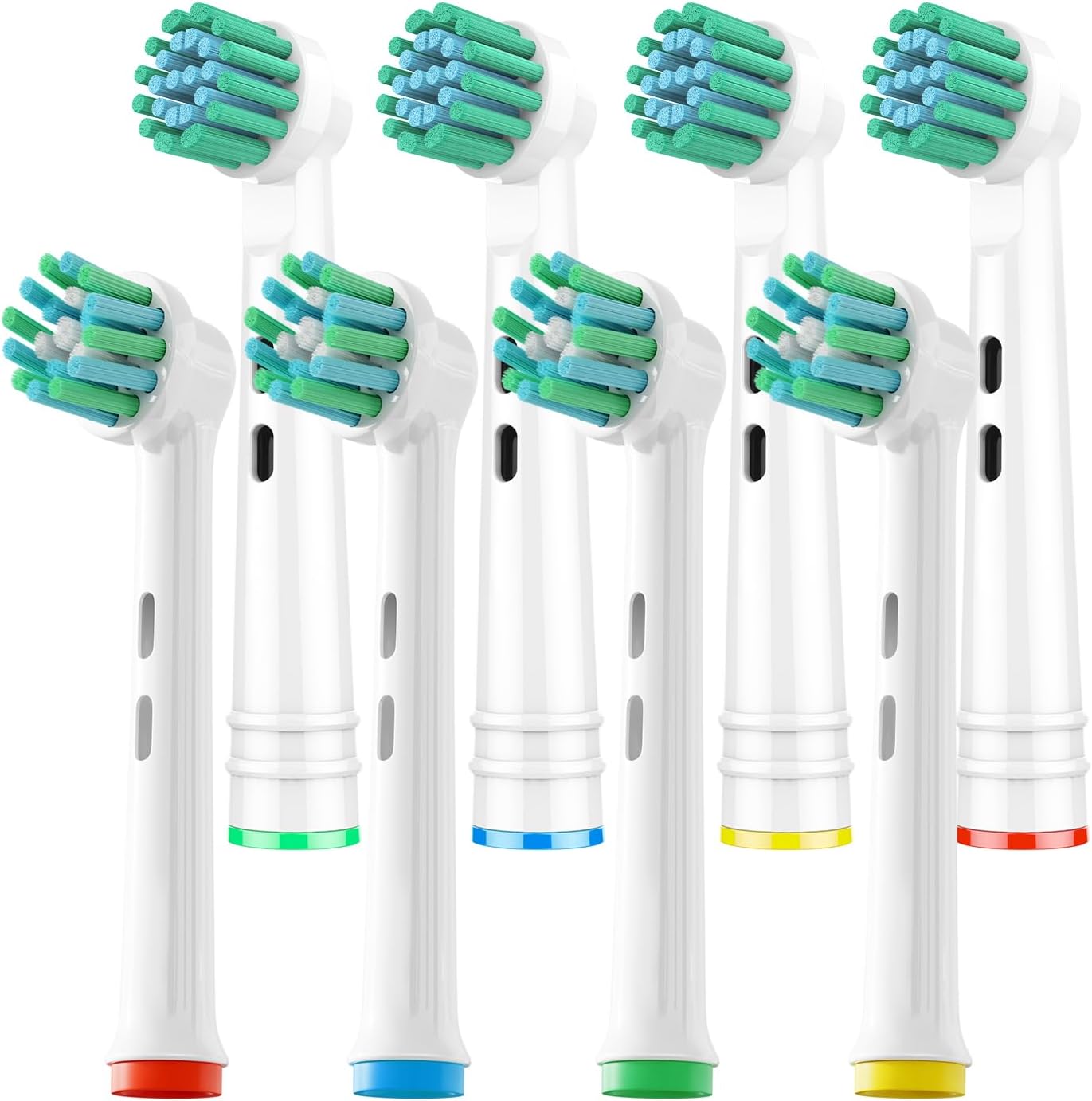 GENKENT 8 Pack Replacement Toothbrush Heads Compatible with Oral B Braun Pro 1000/500/1500/3000/5000/6000 Cross Action Head