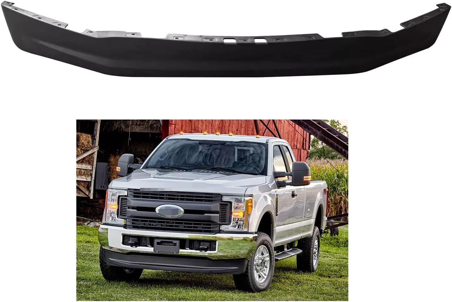 Front Lower Valance Panel 4WD 6.5" Tall Compatible with 2017 2018 2019 Super Duty F250 F350 F450 Bumper Air Dam Deflector Replaces HC3Z17626AE
