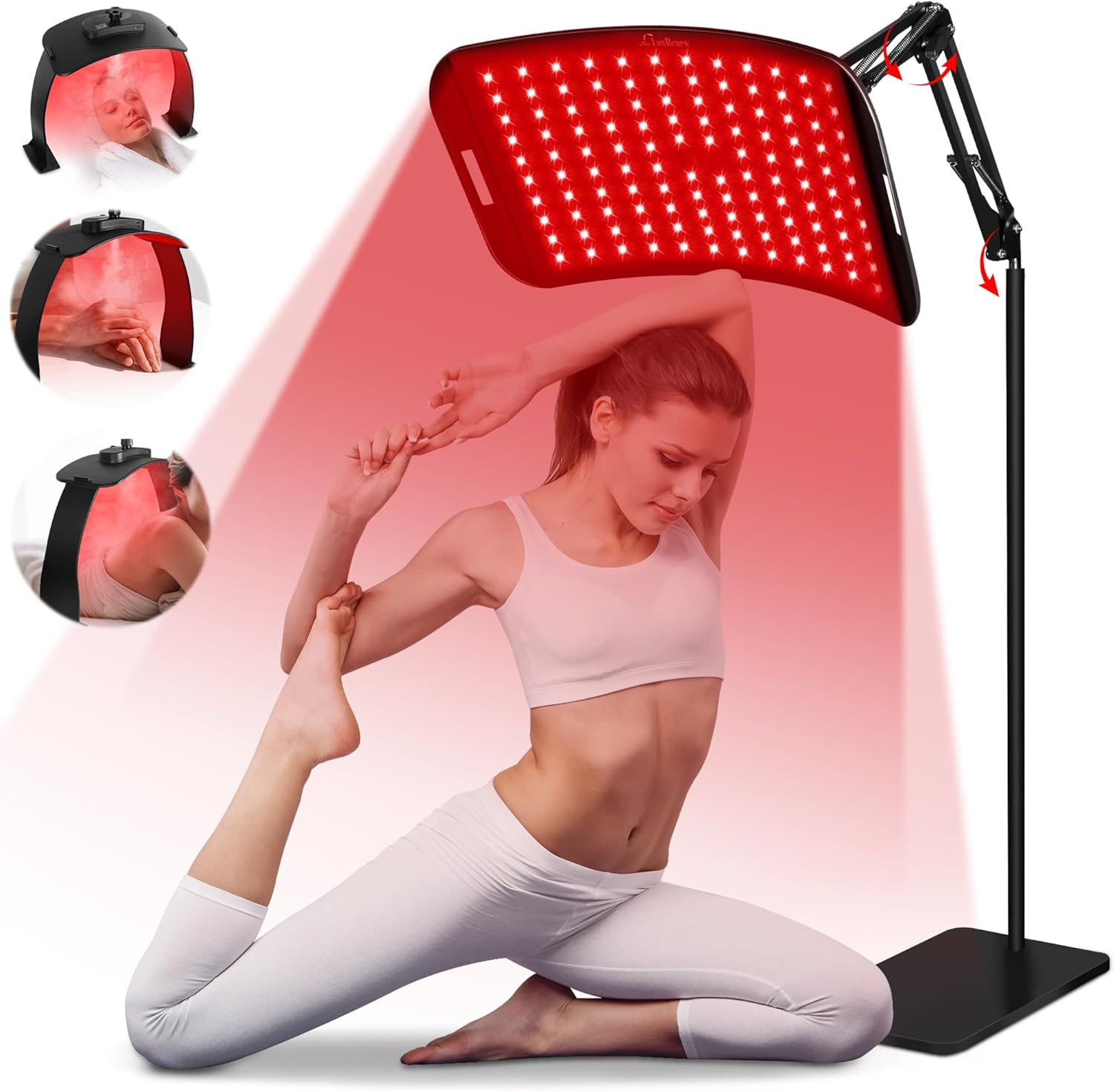 Red Light Therapy for Face and Body, Infrared Red Light Therapy Lamp with Stand, Atomization Function, 660nm Red Light & 850nm Infrared LED Light Therapy Device for Full Body Skin Care