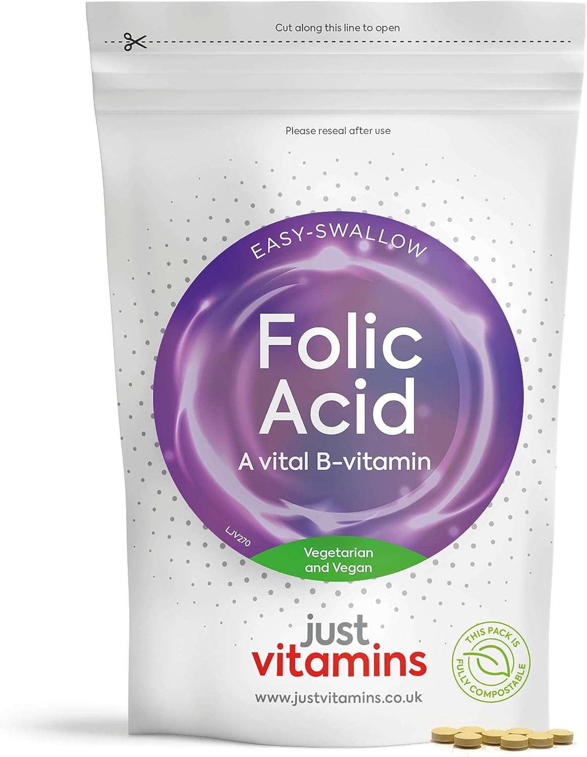 Folic Acid 400 mcg, x360 Premium Prenatal Vitamin B9 Tablets, 12 Month Supply - High Strength Vegan Friendly Pregnancy Care Vitamins for Women - Supports Immune System and Maternal Tissue Growth. UK