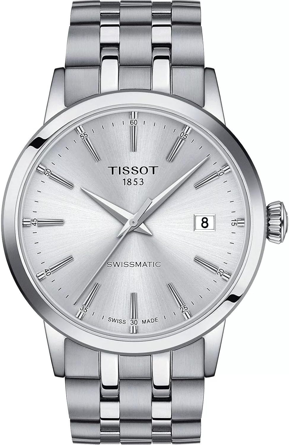 Tissot mens Classic Dream Stainless Steel Dress Watch Grey T1294071103100