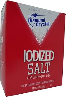 Diamond Crystal Table Iodized Salt, 4 Pound