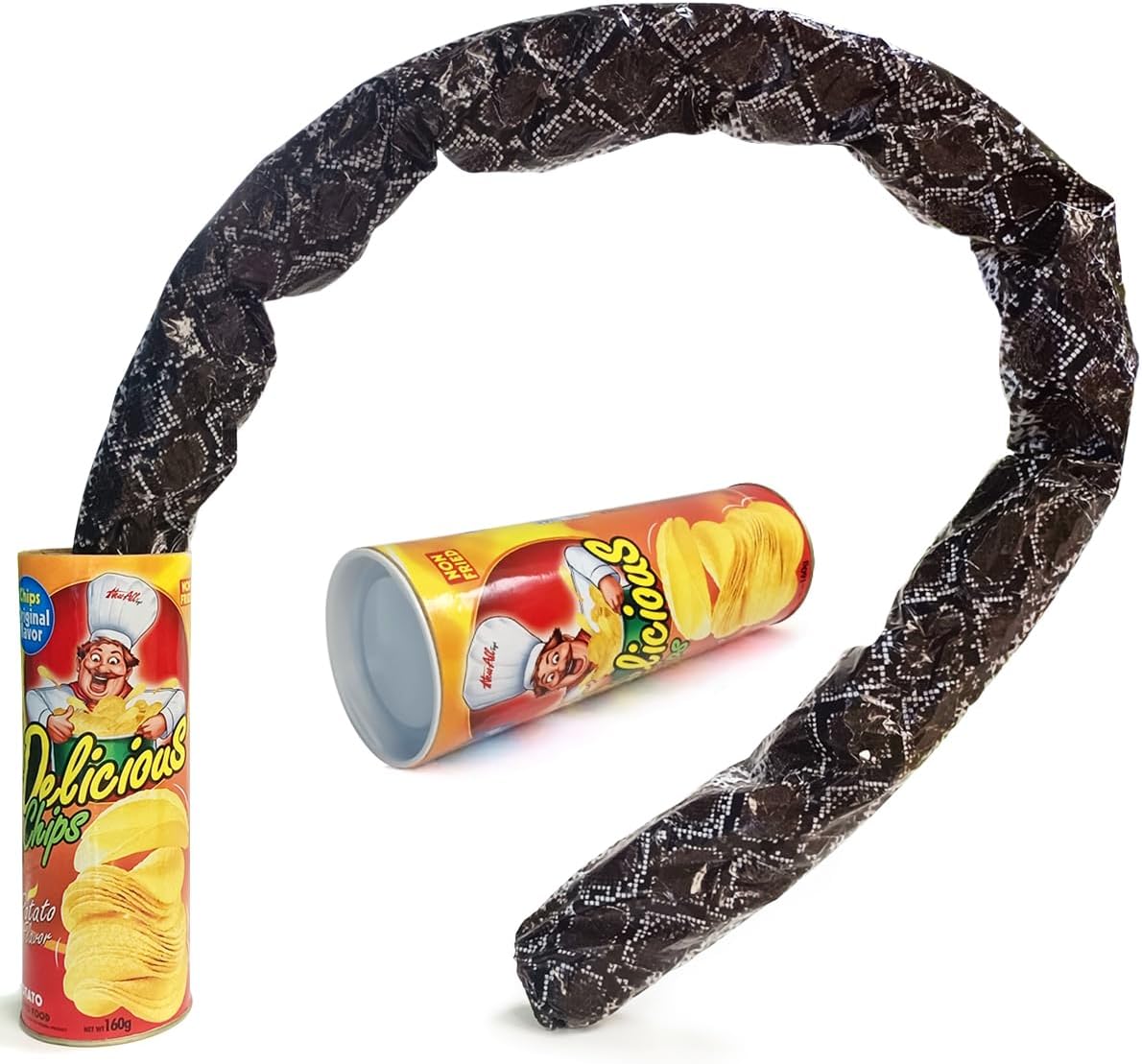 HUADADA April Fools Scary Snake Prank Fun Toys, Tricky Toy, Potato Chip Snake,April Fool Day Party Supply,Gag Toys