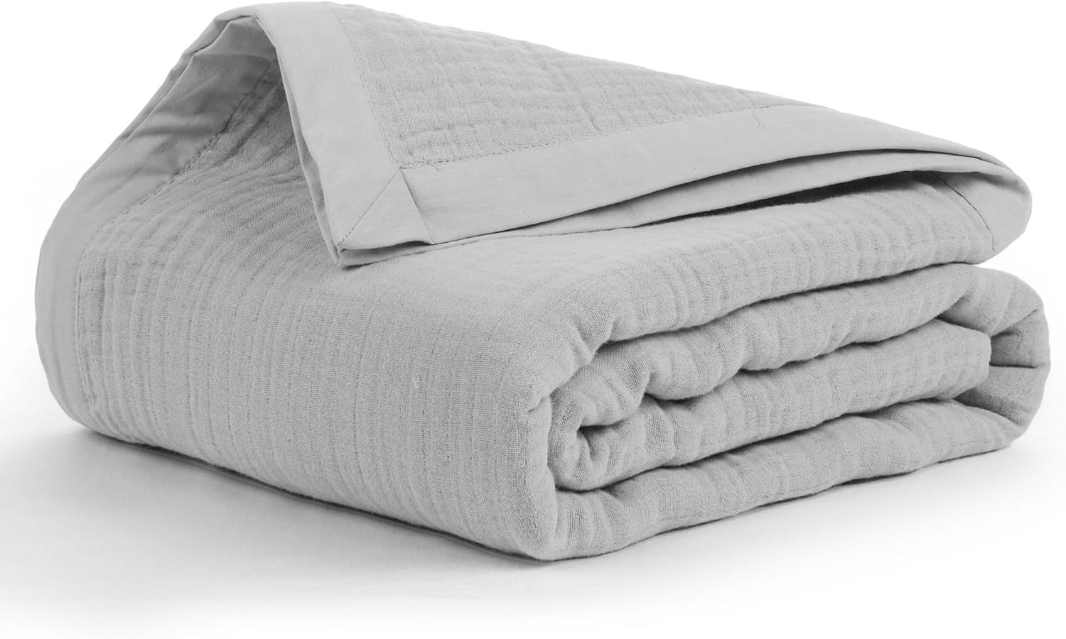 Salt Earth 100% Cotton Muslin Throw Blanket Gauze Blanket 55"X75" Twin, 4 Layered, Couch, Bed, Living Room, Home, Lightweight, All Season Blankets & Throws, Easy wash, Skin Friendly (Scottish Grey)