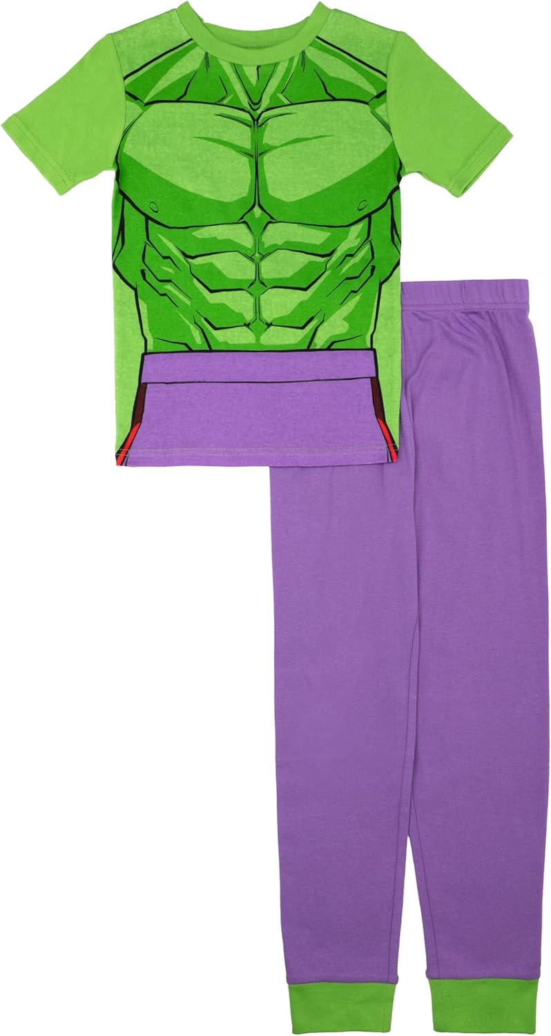 Marvel boys 2-piece Snug-fit Cotton Holiday Pajama Set, Soft & Cute for Kids