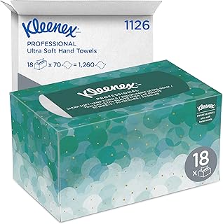 Kleenex Hand Towels (11268), Ultra Soft and Absorbent, Pop-Up Box, 18 Boxes / Case, 70 Paper Hand Towels / Box, 1,260 Sheets / Case