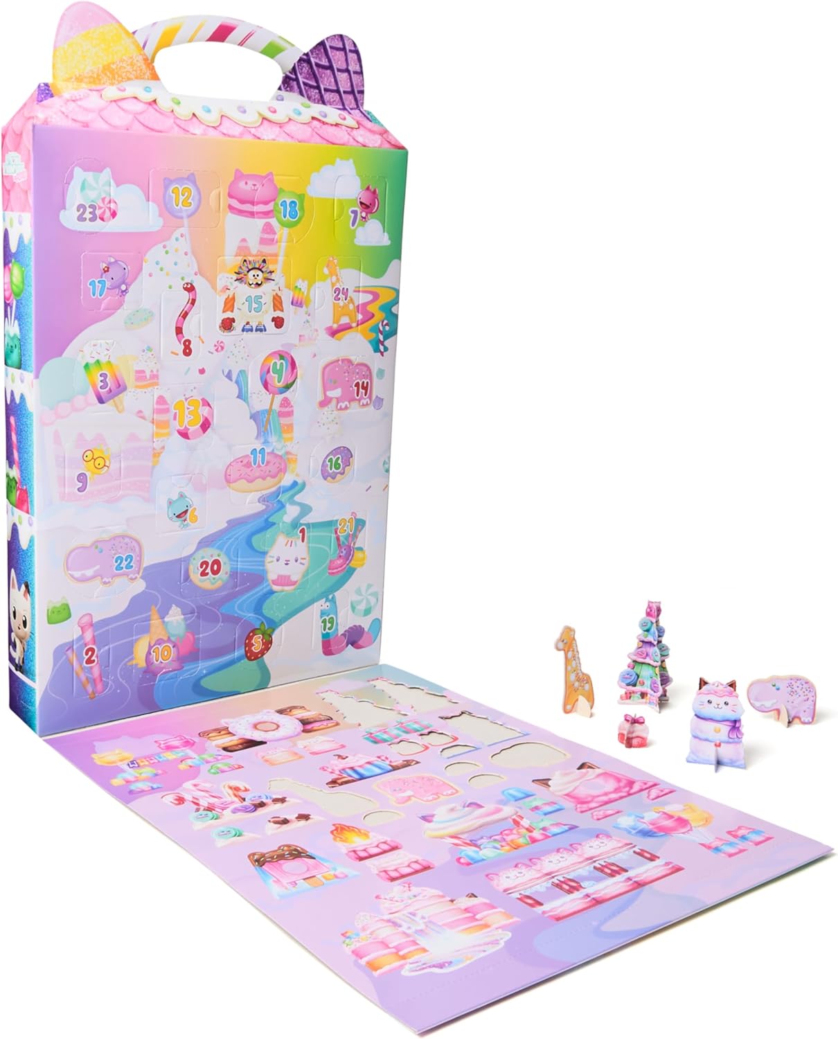 Gabby's Dollhouse: The Movie, Gabby's Sweet Treat Advent Calendar, 24 Surprise Toys, Winter Candy Wonderland, Kids Toys for Girls and Boys Ages 3 and Up