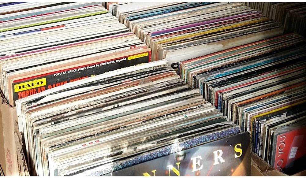 VinylShopUS - Mystery Box Vinyl Records Music Albums LPS Bulk Lot Randomly Chosen Vintage Original LPs With Sleeves Lot of 20, Black
